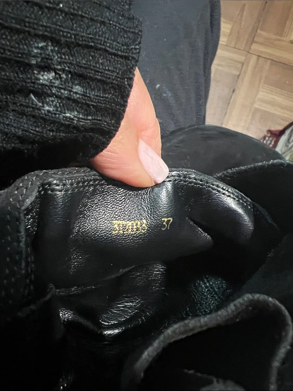 PRADA Black Suede Wedge Ankle Boots with Buckle Strap - Picture 7 of 8